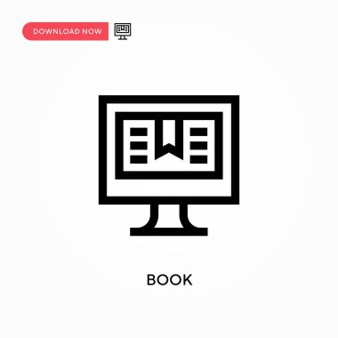 Kitap Basit vektör simgesi. Web sitesi veya mobil uygulama için modern, basit düz vektör çizimi