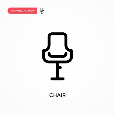 Koltuk Basit vektör simgesi. Web sitesi veya mobil uygulama için modern, basit düz vektör çizimi