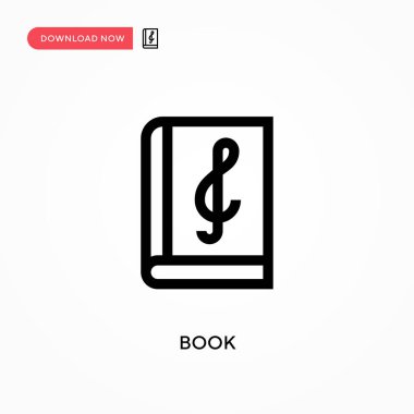 Kitap Basit vektör simgesi. Web sitesi veya mobil uygulama için modern, basit düz vektör çizimi