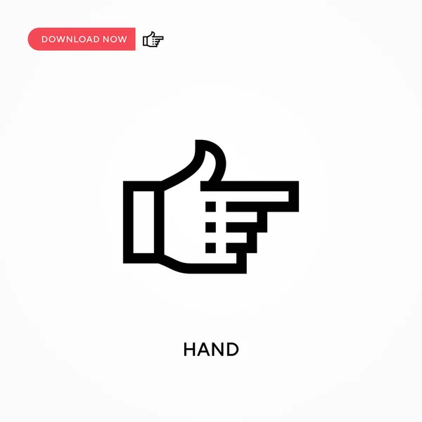 Hand Enkel Vektor Ikon Modern Enkel Platt Vektor Illustration För — Stock vektor