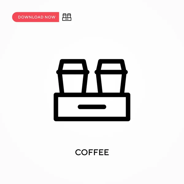 Café Simple Icono Vector Moderno Simple Ilustración Vector Plano Para — Vector de stock