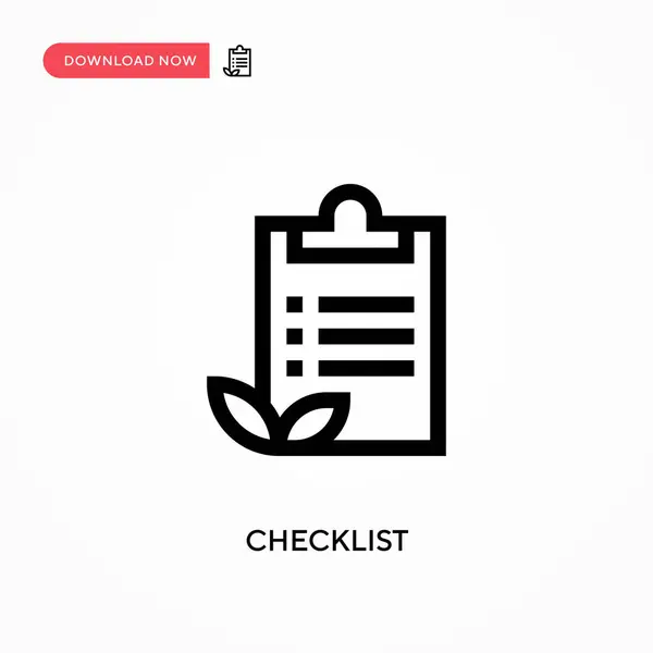 Kontrolní Seznam Jednoduchá Ikona Vektoru Moderní Jednoduchá Plochá Vektorová Ilustrace — Stockový vektor
