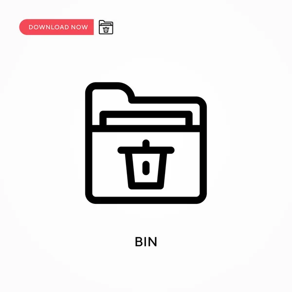 Bin Simple Vector Icon Modern Simple Flat Vector Illustration Web — Stock Vector