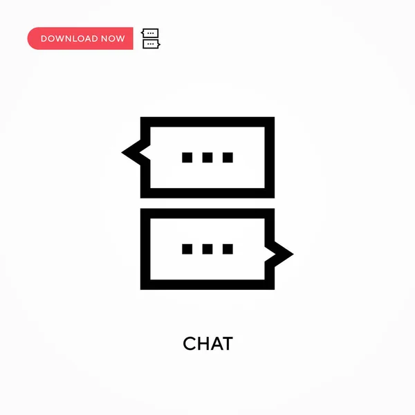 Chat Icono Vector Simple Moderno Simple Ilustración Vector Plano Para — Vector de stock