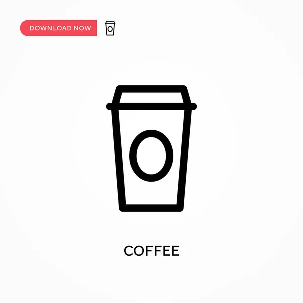 Kaffee Einfaches Vektorsymbol Moderne Einfache Flache Vektordarstellung Für Website Oder — Stockvektor