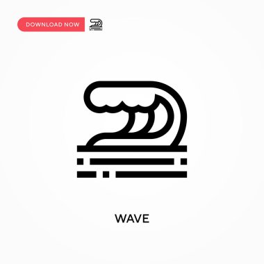 Basit dalga vektör simgesi. Web sitesi veya mobil uygulama için modern, basit düz vektör çizimi