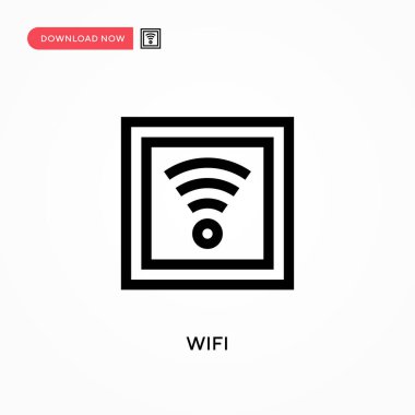 Wifi Basit vektör simgesi. Web sitesi veya mobil uygulama için modern, basit düz vektör çizimi