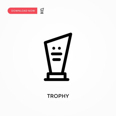 Kupa basit vektör simgesi. Web sitesi veya mobil uygulama için modern, basit düz vektör çizimi