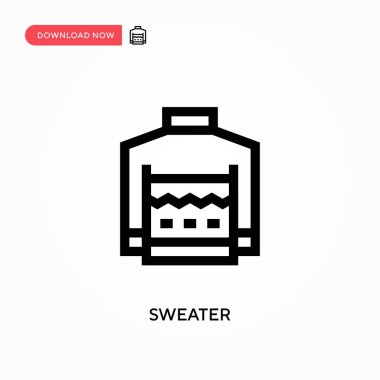 Süveter basit vektör simgesi. Web sitesi veya mobil uygulama için modern, basit düz vektör çizimi