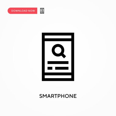 Akıllı telefon basit vektör simgesi. Web sitesi veya mobil uygulama için modern, basit düz vektör çizimi