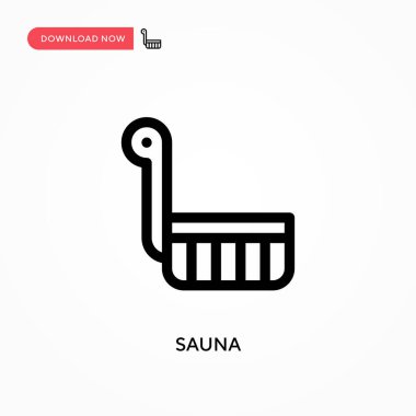 Sauna Basit vektör simgesi. Web sitesi veya mobil uygulama için modern, basit düz vektör çizimi