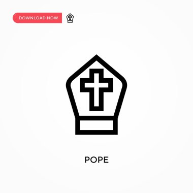 Papa Basit vektör simgesi. Web sitesi veya mobil uygulama için modern, basit düz vektör çizimi