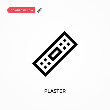 Alçı Basit vektör simgesi. Web sitesi veya mobil uygulama için modern, basit düz vektör çizimi