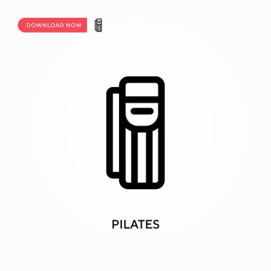 Pilates basit vektör simgesi. Web sitesi veya mobil uygulama için modern, basit düz vektör çizimi