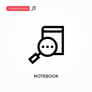 Not Defteri Basit vektör simgesi. Web sitesi veya mobil uygulama için modern, basit düz vektör çizimi