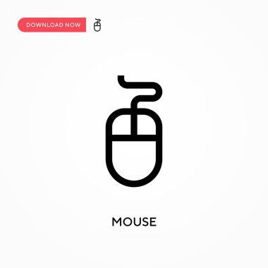 Fare Basit vektör simgesi. Web sitesi veya mobil uygulama için modern, basit düz vektör çizimi