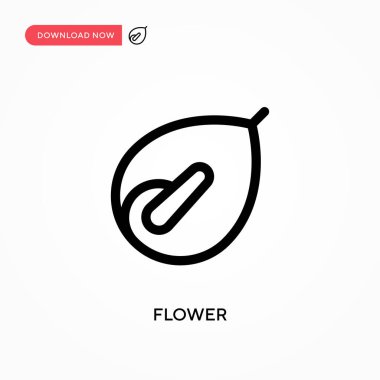 Çiçek Basit vektör simgesi. Web sitesi veya mobil uygulama için modern, basit düz vektör çizimi