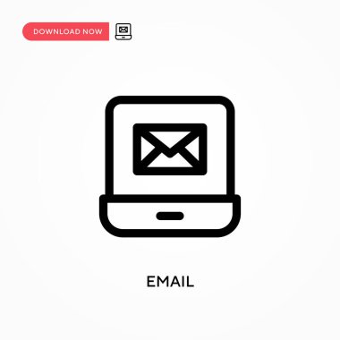 E- posta Basit vektör simgesi. Web sitesi veya mobil uygulama için modern, basit düz vektör çizimi