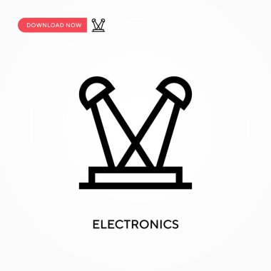 Elektronik basit vektör simgesi. Web sitesi veya mobil uygulama için modern, basit düz vektör çizimi