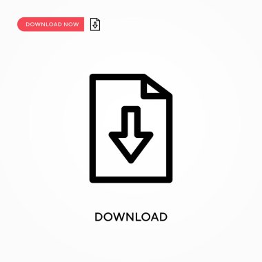 Basit vektör simgesi indir. Web sitesi veya mobil uygulama için modern, basit düz vektör çizimi
