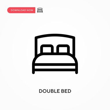 Çift kişilik basit vektör simgesi. Web sitesi veya mobil uygulama için modern, basit düz vektör çizimi