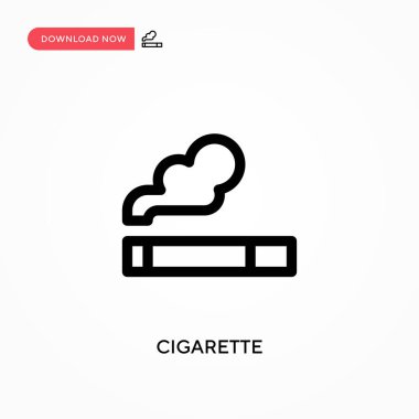Sigara basit vektör simgesi. Web sitesi veya mobil uygulama için modern, basit düz vektör çizimi