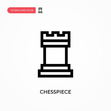 Chesspiece Basit vektör simgesi. Web sitesi veya mobil uygulama için modern, basit düz vektör çizimi