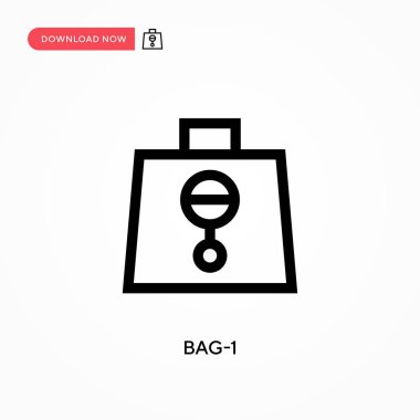 Torba-1 basit vektör simgesi. Web sitesi veya mobil uygulama için modern, basit düz vektör çizimi