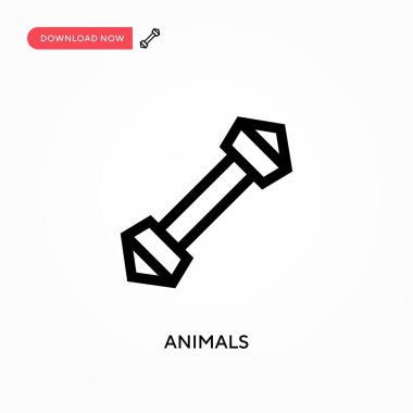 Hayvanlar basit vektör simgesi. Web sitesi veya mobil uygulama için modern, basit düz vektör çizimi
