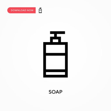 Sabun basit vektör ikonu. Web sitesi veya mobil uygulama için modern, basit düz vektör çizimi