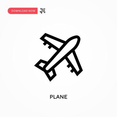 Basit düzlem vektör simgesi. Web sitesi veya mobil uygulama için modern, basit düz vektör çizimi