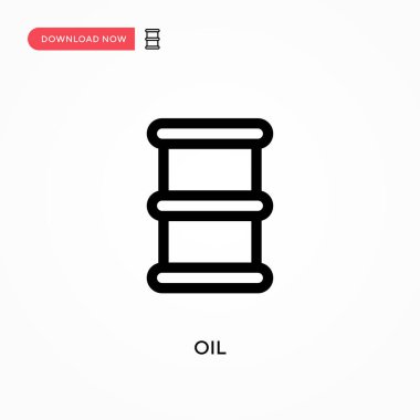 Yağ Basit vektör simgesi. Web sitesi veya mobil uygulama için modern, basit düz vektör çizimi