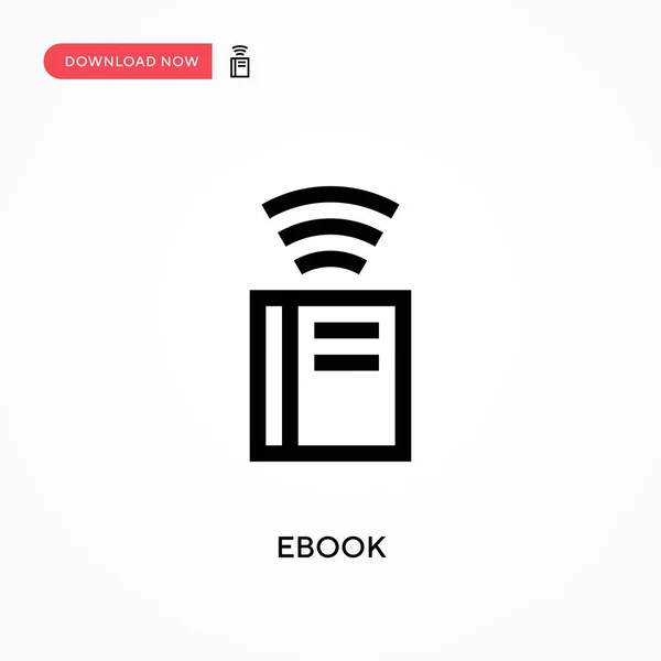 Ebook Ícone Vetorial Simples Ilustração Vetorial Plana Moderna Simples Para — Vetor de Stock