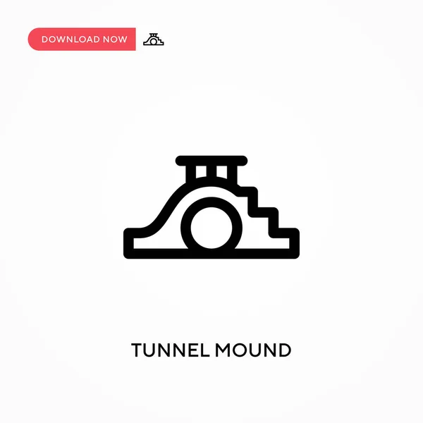 Montículo Túneles Icono Vector Simple Moderno Simple Ilustración Vector Plano — Archivo Imágenes Vectoriales