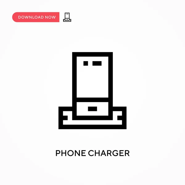 Phone Charger Simple Vector Icon Modern Simple Flat Vector Illustration — Stock Vector