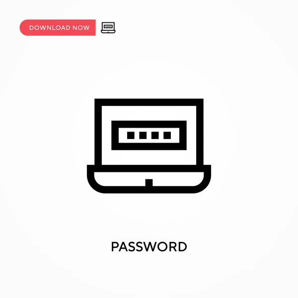 パスワードシンプルなベクトルアイコン ウェブサイトやモバイルアプリのための現代的でシンプルなフラットベクトルイラスト — ストックベクタ