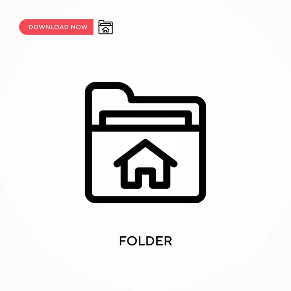 Folder Simple Vector Icon Modern Simple Flat Vector Illustration Web — Stock Vector