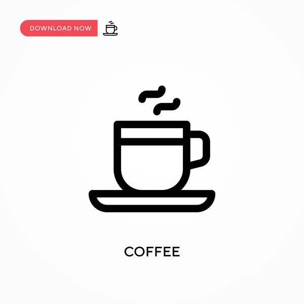 咖啡简单向量图标 网站或移动应用程序的现代 简单的平面矢量说明 — 图库矢量图片