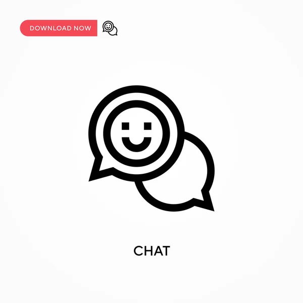 Chat Ícone Vetorial Simples Ilustração Vetorial Plana Moderna Simples Para — Vetor de Stock