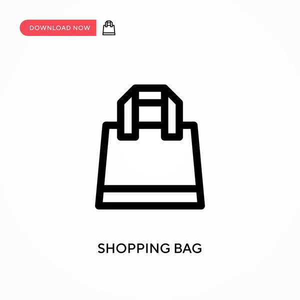 ショッピングバッグシンプルなベクトルアイコン ウェブサイトやモバイルアプリのための現代的でシンプルなフラットベクトルイラスト — ストックベクタ