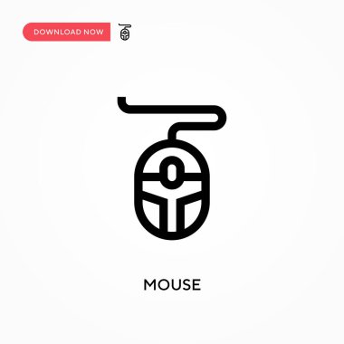 Fare Basit vektör simgesi. Web sitesi veya mobil uygulama için modern, basit düz vektör çizimi