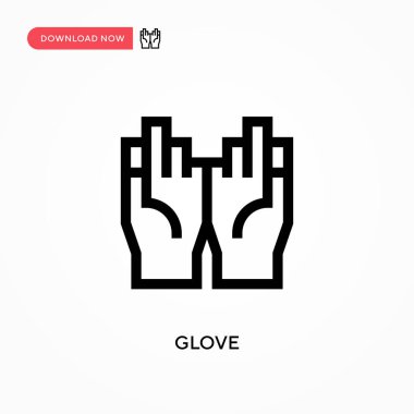 Basit Eldiven vektör simgesi. Web sitesi veya mobil uygulama için modern, basit düz vektör çizimi