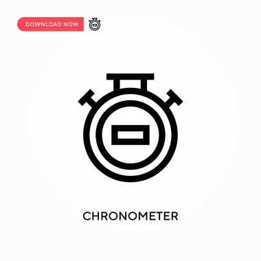 Kronometre basit vektör simgesi. Web sitesi veya mobil uygulama için modern, basit düz vektör çizimi