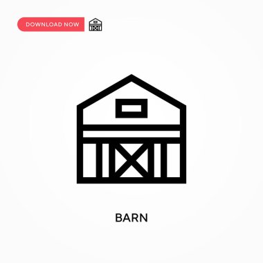 Barn Basit vektör simgesi. Web sitesi veya mobil uygulama için modern, basit düz vektör çizimi