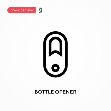Şişe açacağı basit vektör simgesi. Web sitesi veya mobil uygulama için modern, basit düz vektör çizimi
