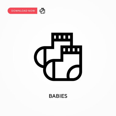 Bebekler basit vektör simgesi. Web sitesi veya mobil uygulama için modern, basit düz vektör çizimi