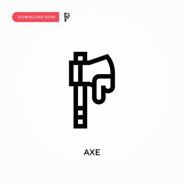 Axe Basit vektör simgesi. Web sitesi veya mobil uygulama için modern, basit düz vektör çizimi