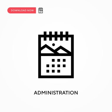 Yönetim basit vektör simgesi. Web sitesi veya mobil uygulama için modern, basit düz vektör çizimi