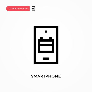 Akıllı telefon basit vektör simgesi. Web sitesi veya mobil uygulama için modern, basit düz vektör çizimi