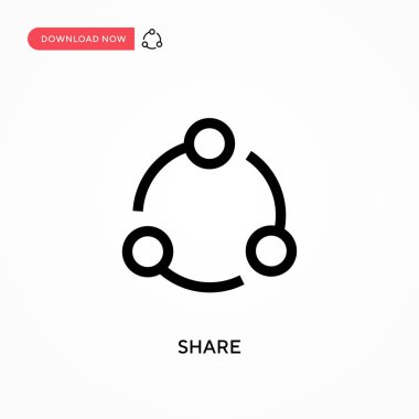 Basit vektör simgesini paylaş. Web sitesi veya mobil uygulama için modern, basit düz vektör çizimi